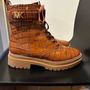 Michael Kors croco combat boot